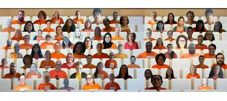Des employés de la Fondation Trillium de l'Ontario participent à la Journée du chandail orange 2020.