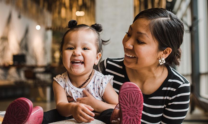 Indigenous mother with child