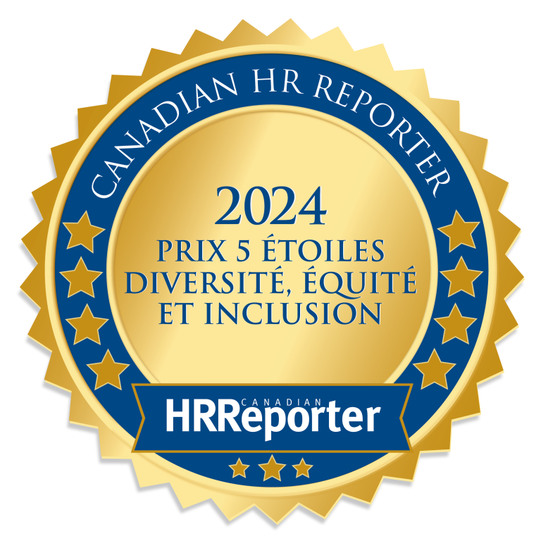 Canadian HR Reporter : 2024 Prix 5 étoiles diversité, équité et inclusion.